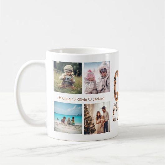 Gigi-modus op 8 fotocollage oma luipaard afdrukken koffiemok (Links)