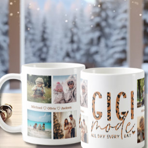 Gigi-modus op 8 fotocollage oma luipaard afdrukken koffiemok
