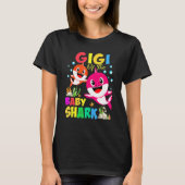 Gigi of the Baby Birthday Shark Gigi Shark Christm T-shirt (Voorkant)
