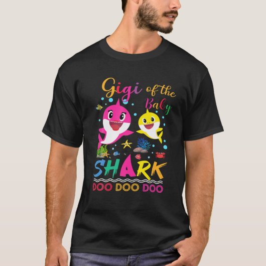 Gigi of the Baby shark Birthday Gigi Shark T-shirt (Voorkant)