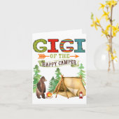 Gigi Of The Happy Camper First Birthday Camng  Kaart (Gele Bloem)