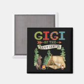 Gigi Of The Happy Camper First Birthday Camng  Magneet (Voorkant / Achterkant)