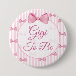 Gigi om Baby shower Button roze te zijn