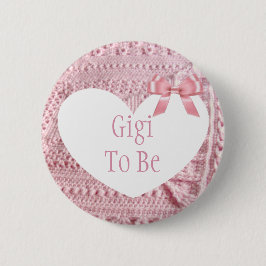Gigi om Baby shower Button roze te zijn