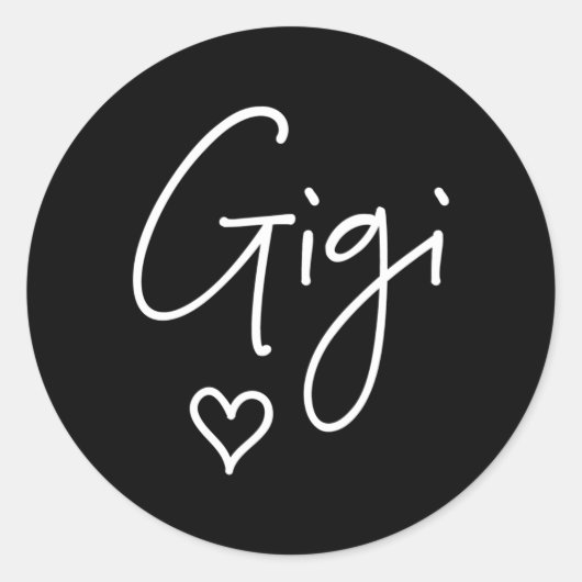 Gigi oma naam Moederdag Ronde Sticker (Voorkant)