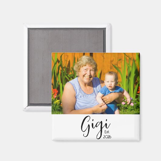 Gigi Opgericht Foto Cadeau Magneet (Voorkant / Achterkant)