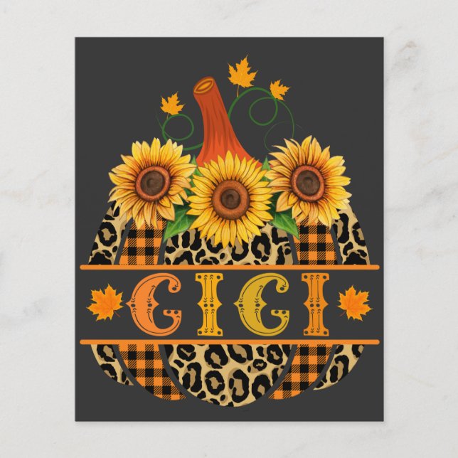 GiGi Pumpkin Leopard Print Sunflower Buffalo Play (Voorkant)