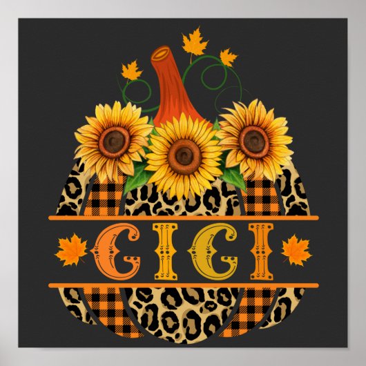 GiGi Pumpkin Leopard Print Sunflower Buffalo Play (Voorkant)