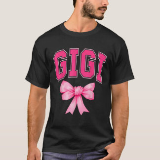 Gigi Roze Coquette Boog Moederdag Matching Familie T-shirt