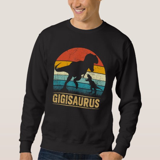 Gigi Saurus T Rex Dinosaur Gigisaurus Funny Moeder Trui (Voorkant)