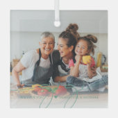 Gigi Script Overlay | Wij houden van Glass Ornamen Glas Ornament (Voorkant)