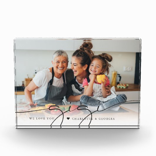 Gigi Script Overlay | Wij houden van u Fotoblokken (Voorkant)