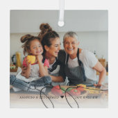 Gigi Script Overlay | Wij houden van u Glas Ornament (Achterkant)