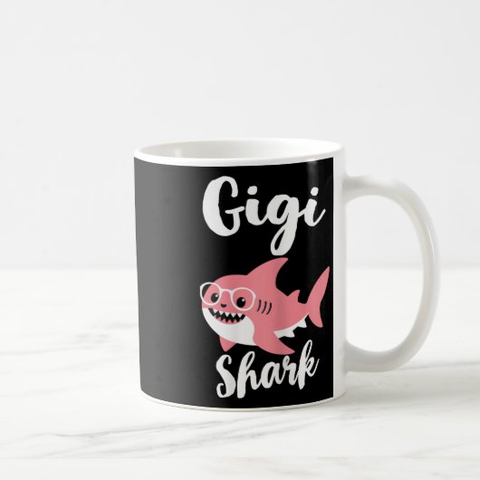 Gigi Shark Moederdag Grandma Funny Koffiemok (Rechts)