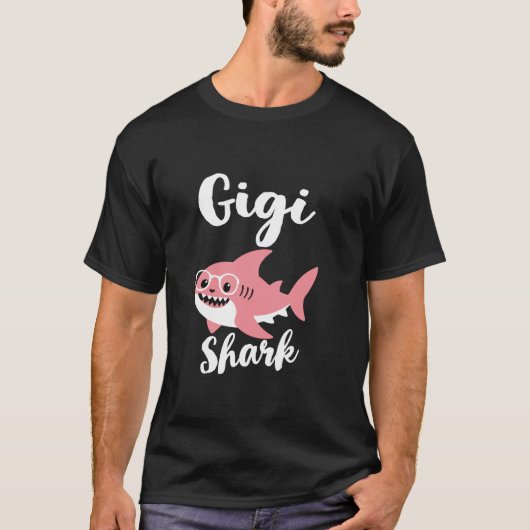 Gigi Shark Moederdag Oma Grappig T-shirt (Voorkant)