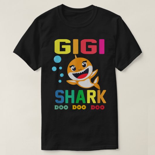 Gigi SharkGigi Shark Lover Family Mothers Day  T-shirt (Design voorkant)