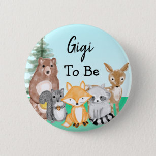 Gigi To Be Woodland Creaters Baby shower Ronde Button 5,7 Cm