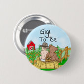 Gigi to Boy's Baby shower Ronde Button 5,7 Cm (Voorkant /achterkant)