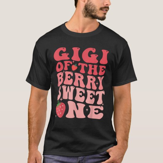 Gigi van de Berry Sweet One 1e verjaardag Strawber T-shirt (Voorkant)
