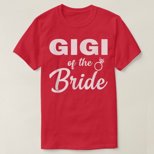 Gigi van de Bride Coordinating Wedding Party T-shirt (Design voorkant)