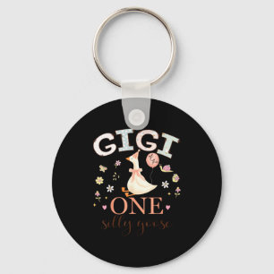 Gigi van de ene domme gans 1e verjaardag meisje sleutelhanger