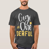 Gigi van de heer Onederful 1st Birthday First Matc T-shirt (Voorkant)