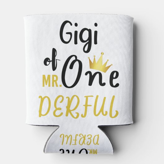 Gigi van de heer Onederful Funny 1st Birthday T-Sh Blikjeskoeler (Achterkant)