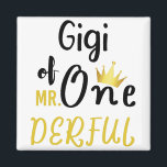 Gigi van de heer Onederful Funny 1st Birthday T-Sh Magneet<br><div class="desc">Gigi van de heer Onederful Wonderful Funny 1st Birthday T-Shirt Gigi van de heer Onederful First One-Derful Matching T-Shirt de heer onederful, jarig, 1st verjaardag, één derful, 1st verjaardag, baby, 1st b dag, gigi wonderbaarlijk, de heer onederful 1st verjaardag, gigi van de heer onederful, matching, familie voor 1 jaar oud,...</div>
