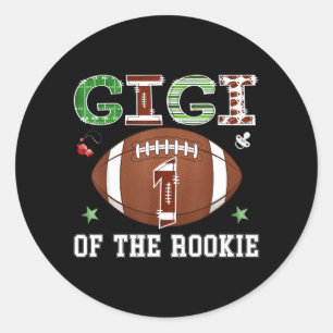 Gigi van de Rookie 1e verjaardag jongen voetbal Ronde Sticker