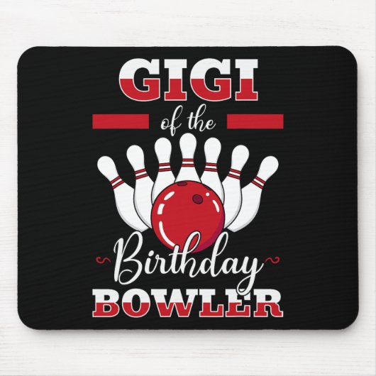 Gigi van de Verjaardag Bowler Bday Bowling Feest C Muismat (Voorkant)
