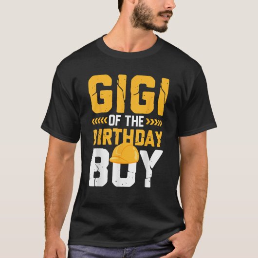 Gigi van de Verjaardag Boy Construction Matching F T-shirt (Voorkant)
