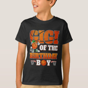 Gigi van de verjaardagsjongen basketbalspeler fami t-shirt