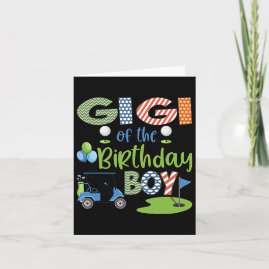Gigi Van De Verjaardagsjongen Golf Liefhebber Fami Kaart (Voorkant)