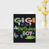 Gigi Van De Verjaardagsjongen Golf Liefhebber Fami Kaart (Gele Bloem)