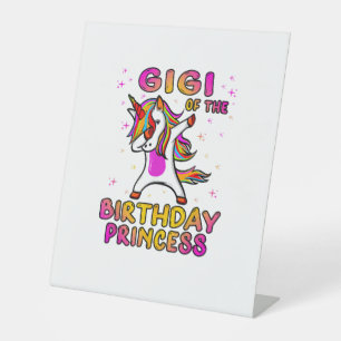 Gigi van de verjaardagsprinses meisje - oma Dabbi Reclamebord Met Voetstuk