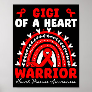 Gigi van een hart krijger hartziekte Boho regenboo Poster