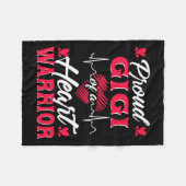 Gigi van een Heart Warrior CHD bewustzijn Fleece Deken (Voorkant (Horizontaal))