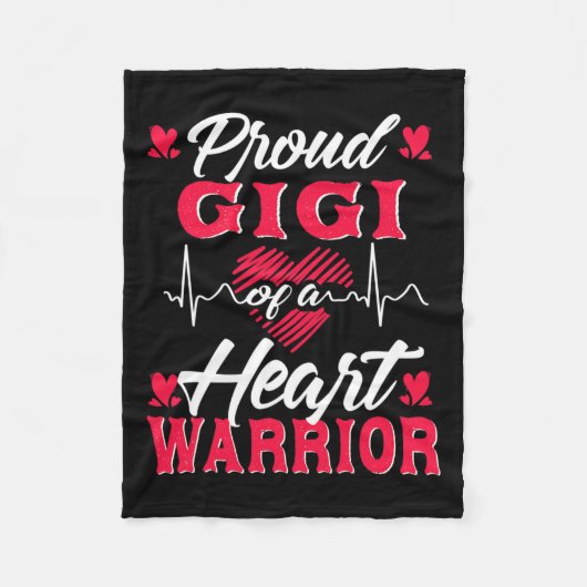 Gigi van een Heart Warrior CHD bewustzijn Fleece Deken (Voorkant)