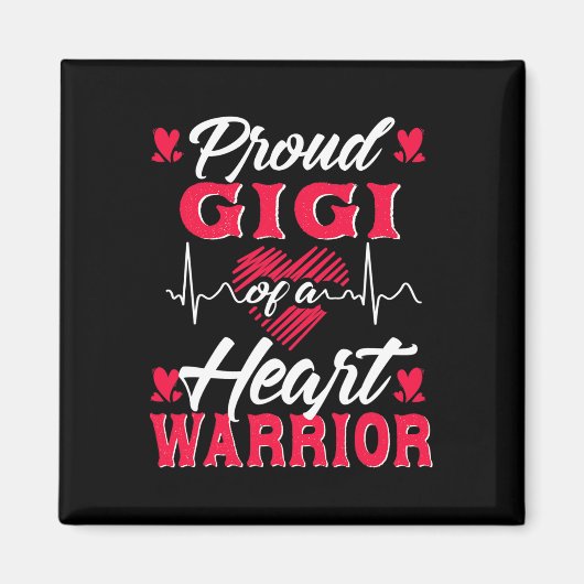 Gigi van een Heart Warrior CHD bewustzijn Magneet (Voorkant)