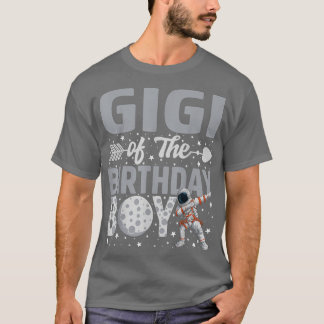 Gigi van het 'Birthday Astronaut Boy Space Theme B T-shirt
