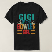 GIGI van het Bowler-meisje dat familie Bowling Bi  T-shirt (Design voorkant)
