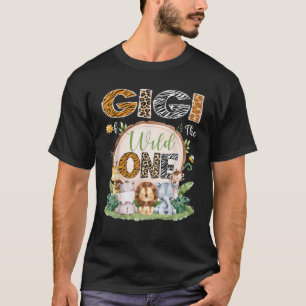 Gigi van het wild Een 1e verjaardag Safari Dieren  T-shirt