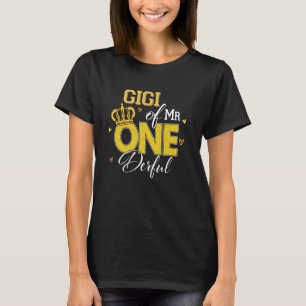 GIGI van Mr Onederful 1e verjaardag One-Derful Mat T-shirt