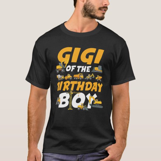 Gigi van The Birthday Boy Construction Worker Matc T-shirt (Voorkant)