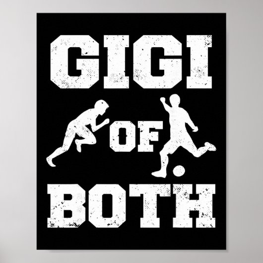 Gigi van zowel atletiek als voetbal Grappig hardlo Poster (Voorkant)