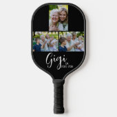Gigi Vast Script Zwart 3 Foto Pickleball Paddle (Voorkant)
