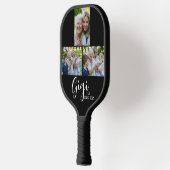 Gigi Vast Script Zwart 3 Foto Pickleball Paddle (Links)