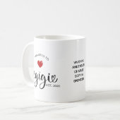 Gigi Vastgesteld Bevorderd Tot Oma Cadeau Koffiemok (Voorkant links)