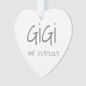 Gigi Vastgestelde datum Acrylisch Ornament (voorkant)