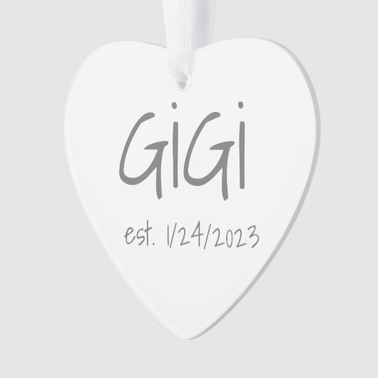 Gigi Vastgestelde datum Acrylisch Ornament (voorkant)